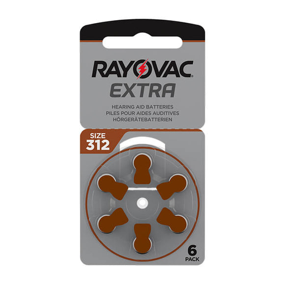 Rayovac Extra Advanced Mercury Free Batteries, Size 312 (60 count) - Buy One, Get One Free!