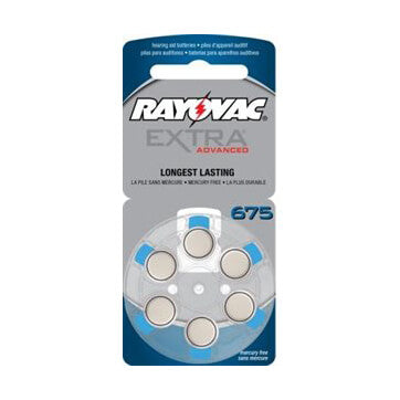 Rayovac Extra Advanced Mercury Free Batteries, Size 675 (6 Count) - Buy One, Get One Free!