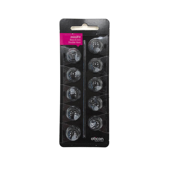 Oticon Domes - MiniFit Bass Double, 6mm (10/pack)
