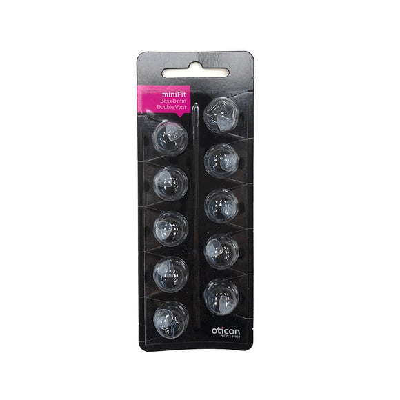 Oticon Domes - MiniFit Bass Double, 8mm (10/pack)